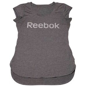 Reebok Short Sleeve Gray Athletic Top Womens XS Casual Workout Summer Activewear